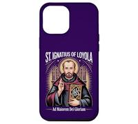 Carcasa para iPhone 12 Pro MAX San Ignacio Loyola Ad Maiorem Dei Gloriam Jesuita católico