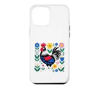 Carcasa para iPhone 12 Pro MAX Scandi Folk Art Gallo Diseño Granjero Pollo