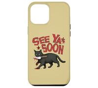 Carcasa para iPhone 12 Pro MAX See Ya Soon Dark Cat Meme Design Womens Girls