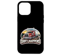 Carcasa para iPhone 12 Pro MAX Shift Happens Funny Truck Driver Trucker Truckie Pun Truck