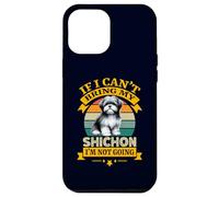 Carcasa para iPhone 12 Pro MAX Si no Puedo traer a mi Perro Shichon, no voy a ser Perro Retro
