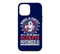Carcasa para iPhone 12 Pro MAX Signo de Escorpio Noviembre 01 Horóscopo de la Estrella de la astrología del Zodiaco