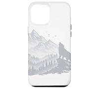 Carcasa para iPhone 12 Pro MAX Silueta de Paisaje de Lobo