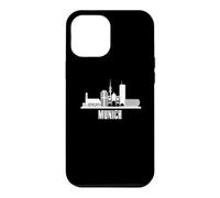 Carcasa para iPhone 12 Pro MAX Silueta y Silueta de la Ciudad de Munich