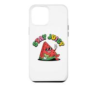 Carcasa para iPhone 12 Pro MAX Símbolo de la Paz con Forma de sandía Stay Juicy Chill, Estilo Retro y