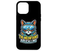 Carcasa para iPhone 12 Pro MAX Ski Cat Meowtains Calling Snowboard Winter Mountain Funny