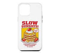 Carcasa para iPhone 12 Pro MAX Slow Sundays Pancake Breakfast Funny Illustration Graphic