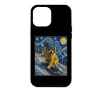 Carcasa para iPhone 12 Pro MAX Snowboard Golden Retriever Art Snowboard Dog