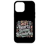 Carcasa para iPhone 12 Pro MAX Soft Hearts Strong Boundaries Fuerza de la emoción |-