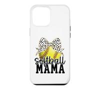Carcasa para iPhone 12 Pro MAX Softball Mama Bow Cute Vibes & Trendy Style for Moms