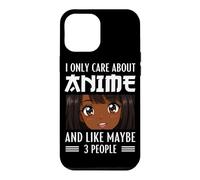 Carcasa para iPhone 12 Pro MAX Solo me Importa el Anime y me Gusta Maybe 3 People Black Anime