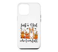 Carcasa para iPhone 12 Pro MAX Solo una Chica Que ama el otoño, Corgi Dog Pumpkin Cozy Autumn