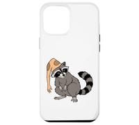 Carcasa para iPhone 12 Pro MAX Sombrero de Piel de Mapache extraño Humor de Halloween para bichos raros