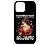 Carcasa para iPhone 12 Pro MAX Soy la tormenta, Ella susurró, Mariposa, inspiradora