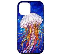 Carcasa para iPhone 12 Pro MAX Stained Glass Jellyfish Mosaic Art Ocean Creature