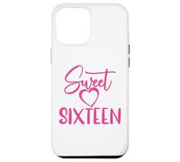 Carcasa para iPhone 12 Pro MAX Sweet Sixteen para niñas, Color Rosa, 16 años, 16 cumpleaños