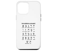 Carcasa para iPhone 12 Pro MAX Tabla de apuestas de Aleph para Aprender Idiomas Yiddish del Alfabeto Hebreo