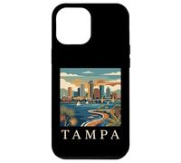 Carcasa para iPhone 12 Pro MAX Tampa Florida Retro Vintage Skyline Bay Waterfront Atardecer
