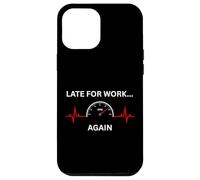 Carcasa para iPhone 12 Pro MAX Tarde para EL Trabajo Car Guy Red EKG Tacómetro Racing Guy