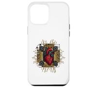 Carcasa para iPhone 12 Pro MAX Tarjeta Madre anatómica de corazón CPU Tech Graphic.
