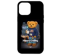 Carcasa para iPhone 12 Pro MAX Teddy Bear Happy Coding, Just a Boy Who Loves Coding