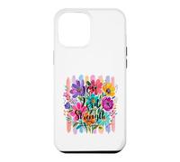 Carcasa para iPhone 12 Pro MAX The Joy of The Lord Is My Strength Escritura Pretty Floral