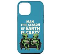 Carcasa para iPhone 12 Pro MAX This Season of Earth Is Crazy Aliens Popcorn Meme