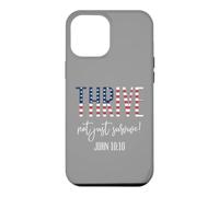 Carcasa para iPhone 12 Pro MAX Thrive Not Just Survive John 10:10 Bible Passage Bandera de Estados Unidos