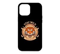 Carcasa para iPhone 12 Pro MAX Tiger Born Wild Stay Wild Forest Amantes de los Animales Vida Silvestre Gato