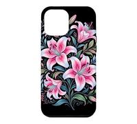 Carcasa para iPhone 12 Pro MAX Tiger Lilies Blue White Pink Summer Spring Flowers Lily Buds