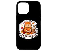 Carcasa para iPhone 12 Pro MAX Tis The Season Hámster Otoño Otoño Calabaza Especias Hojas