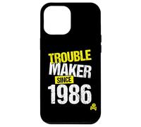 Carcasa para iPhone 12 Pro MAX Trouble Maker Desde 1986 - Año de Nacimiento de Broma sarcástica
