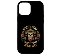 Carcasa para iPhone 12 Pro MAX Tu Ego no es tu Amigo Sombrero Calavera Arte Popular