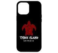 Carcasa para iPhone 12 Pro MAX Tybee Island Georgia Tribal Sea Turtle Island Diseño