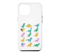 Carcasa para iPhone 12 Pro MAX Types of Dinosaurs Dinosaurios Bonitos Pastel Cartoon