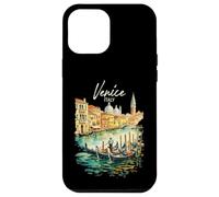 Carcasa para iPhone 12 Pro MAX Venecia Góndola Italia Viaje Souvenir Acuarela