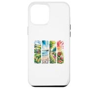 Carcasa para iPhone 12 Pro MAX Verano al Aire Libre Acuarela escenas Granja Playa Parque