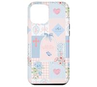 Carcasa para iPhone 12 Pro MAX Verso bíblico Rosa Pastel Cristiano fe Religiosa Floral