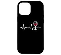 Carcasa para iPhone 12 Pro MAX Vino Heartbeat Heart Pulse Glass Drinker Lover Degustación Fresco