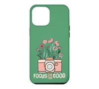 Carcasa para iPhone 12 Pro MAX Vintage Focus On The Good Wildflower Camera Happy Thoughts
