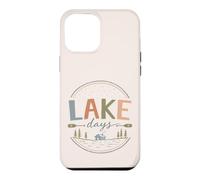 Carcasa para iPhone 12 Pro MAX Vintage Junto al Lago cabaña Paddle Fin de Semana Ambiente del Lago