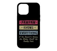 Carcasa para iPhone 12 Pro MAX Vintage Pawpaw Knows Everything Dad Father Father's Day