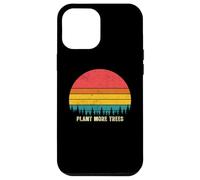 Carcasa para iPhone 12 Pro MAX Vintage Retro Style 80s Happy Pine Trees Plant More Trees