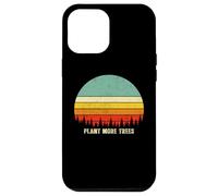 Carcasa para iPhone 12 Pro MAX Vintage Retro Style 80s Happy Pine Trees Plant More Trees