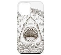 Carcasa para iPhone 12 Pro MAX Vintage Shark Compass Ocean Explorer - Mapa náutico