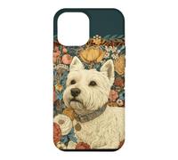 Carcasa para iPhone 12 Pro MAX Vintage Westie Dog Morris Style Botanicall