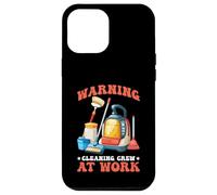 Carcasa para iPhone 12 Pro MAX Warning Cleaning Crew At Work Custodio de Conserje -