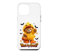 Carcasa para iPhone 12 Pro MAX What The Duck Halloween Teddy Bear Wearing Yeallow Duck