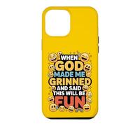 Carcasa para iPhone 12 Pro MAX When God Made Me Grinned This Will Be Fun Christian