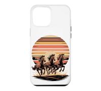 Carcasa para iPhone 12 Pro MAX Wild Horses Running Free Equestrian Horse Lover